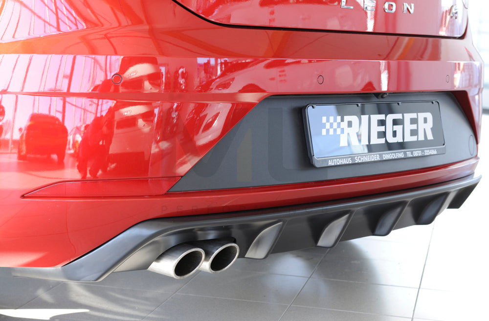 Rieger 00027033 SEAT 5F Leon FR Rear Diffuser 2 | ML Performance EU Car Parts