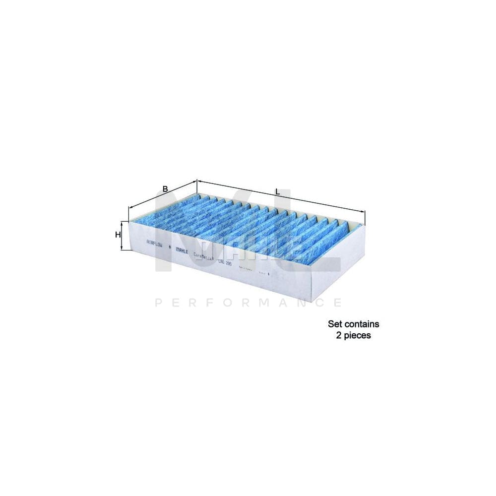 MAHLE ORIGINAL LAO 295/S Pollen filter Activated Carbon Filter, with anti-allergic effect, with antibacterial action, CareMetix® | ML Performance Car Parts