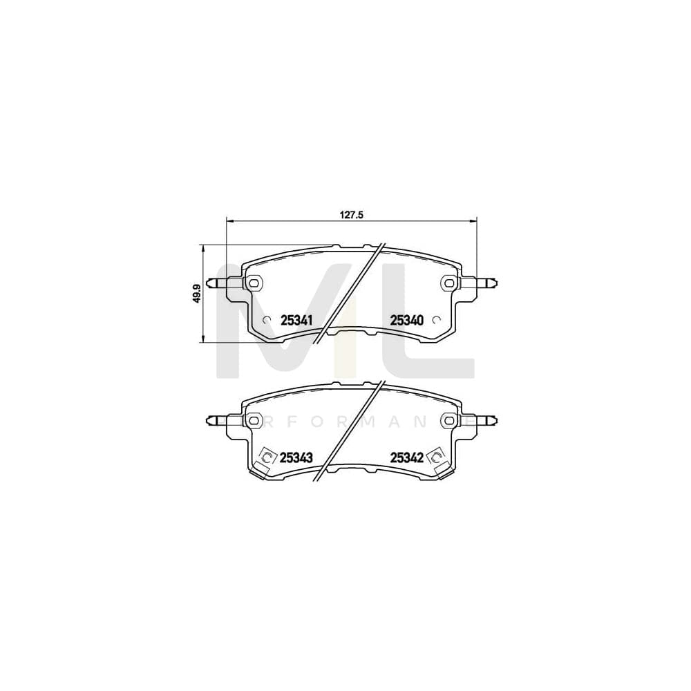 Brembo P 56 082 Brake Pad Set With Acoustic Wear Warning | ML Performance Car Parts