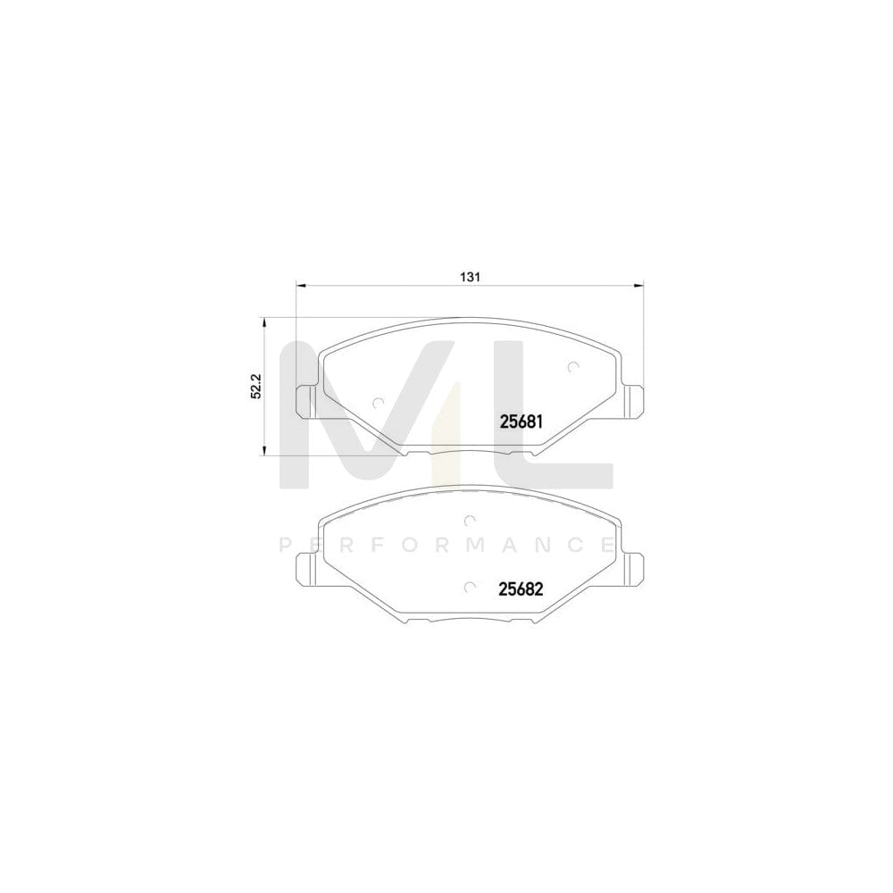 Brembo P 85 121 Brake Pad Set Excl. Wear Warning Contact, With Brake Caliper Screws | ML Performance Car Parts