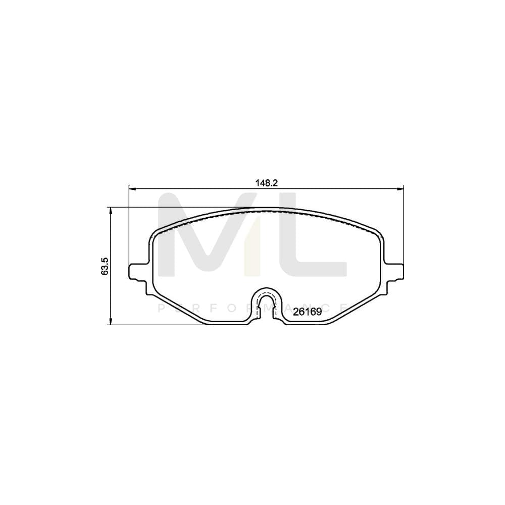 Brembo P 85 182 Brake Pad Set With Anti-Squeak Plate, With Brake Caliper Screws | ML Performance Car Parts