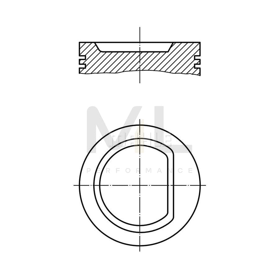 MAHLE ORIGINAL 039 81 00 Piston 83,0 mm, without cooling duct | ML Performance Car Parts