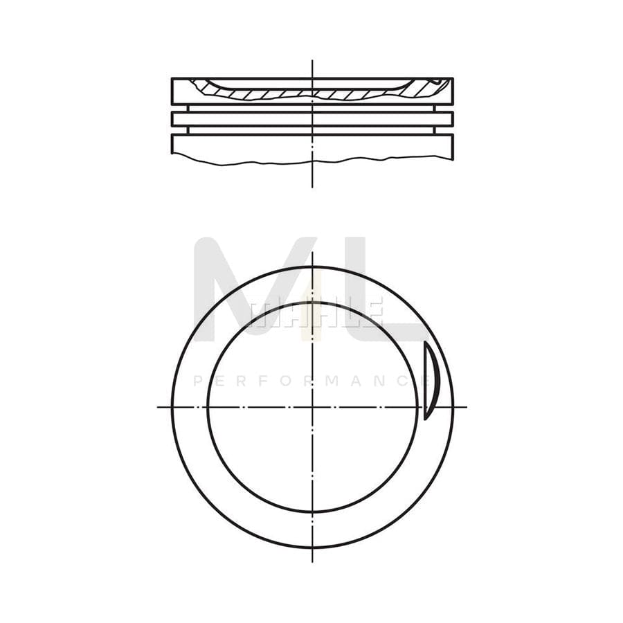 MAHLE ORIGINAL 030 83 02 Piston 83,01 mm, without cooling duct | ML Performance Car Parts