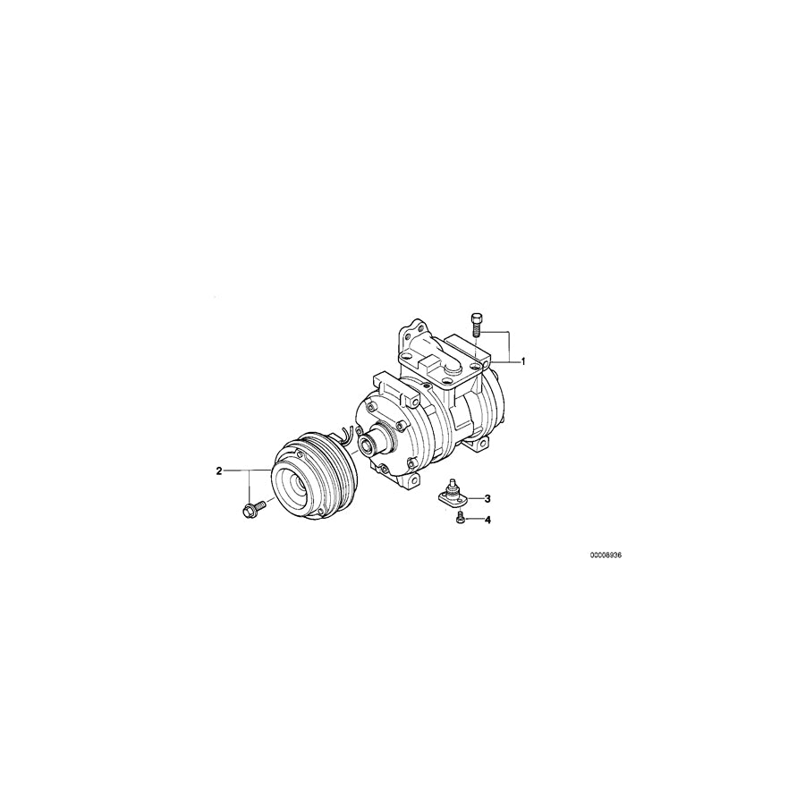 Genuine BMW 64522156008 E31 Magnetic Clutch (Inc.  & 850Ci) | ML Performance EU Car Parts