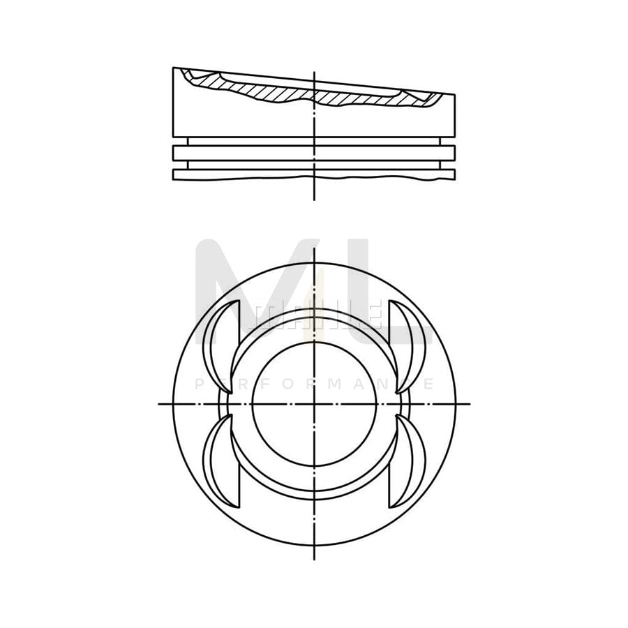 MAHLE ORIGINAL 028 03 12 Piston 84,51 mm | ML Performance Car Parts