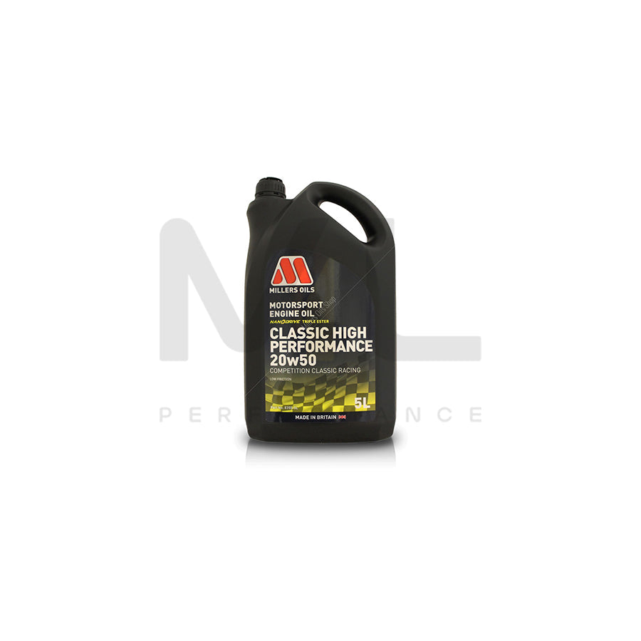 Millers Oils Motorsport Classic High Performance 20w-50 Fully Synthetic Engine Oil 5l | Engine Oil | ML Car Parts UK | ML Performance