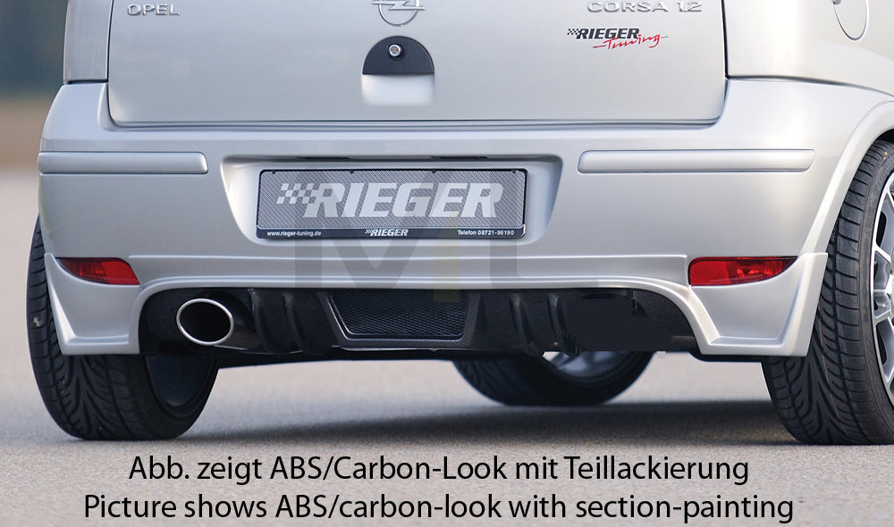 Rieger 00099335 Opel Corsa C Rear Diffuser 1 | ML Performance EU Car Parts