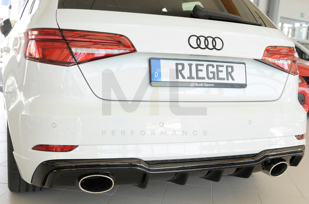 Rieger 00088183 Audi 8V Rear Diffuser (A3 & S3) 4 | ML Performance EU Car Parts