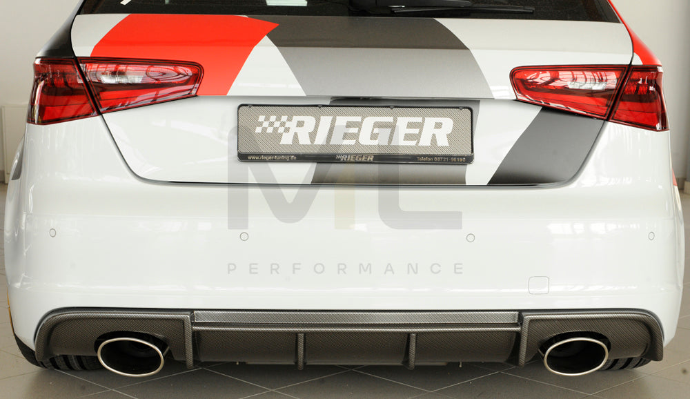 Rieger 00099357 Audi 8V Rear Diffuser (A3 & S3) 4 | ML Performance EU Car Parts