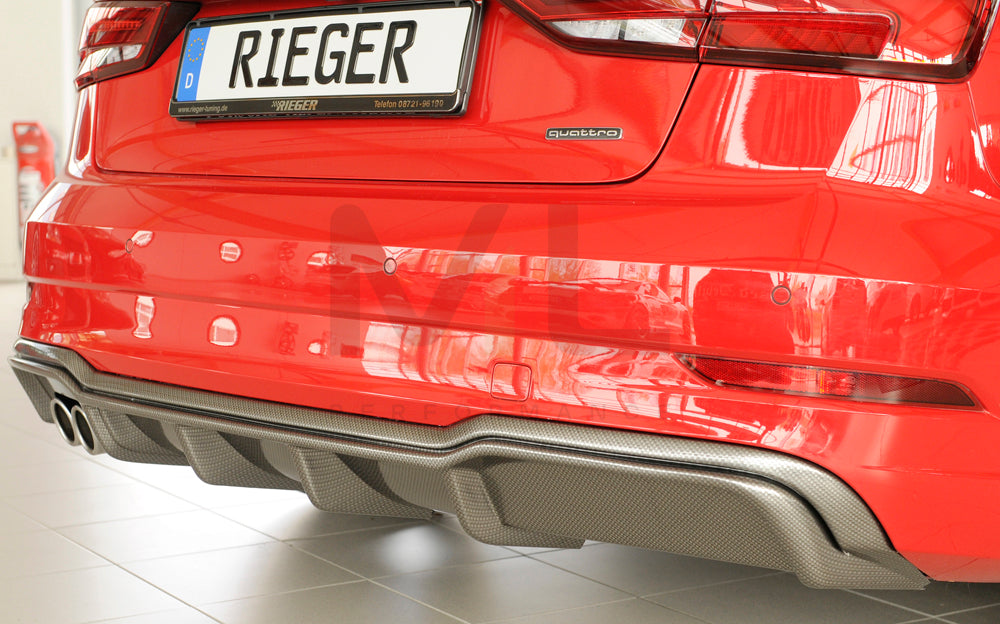 Rieger 00099614 Audi 8V A3 Rear Diffuser 9 | ML Performance EU Car Parts