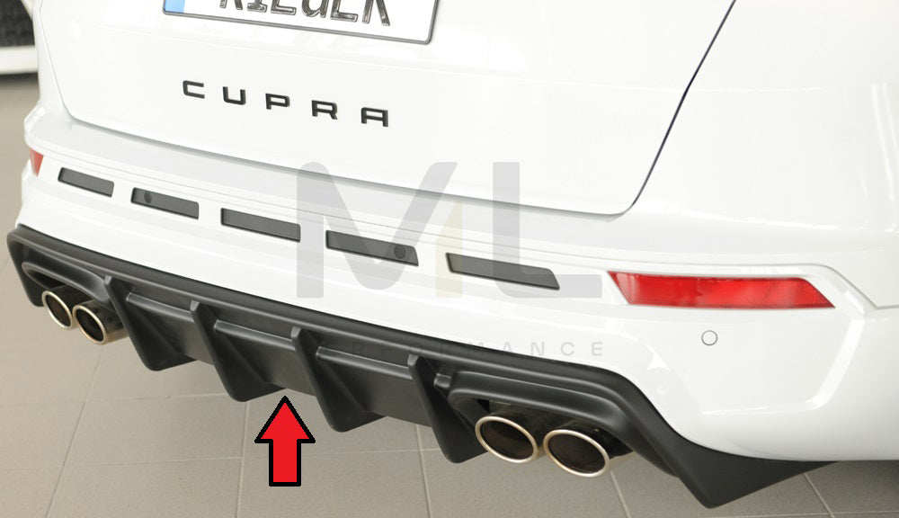 Rieger 00027045 SEAT 5FP Ateca Cupra Rear Diffuser 8 | ML Performance EU Car Parts