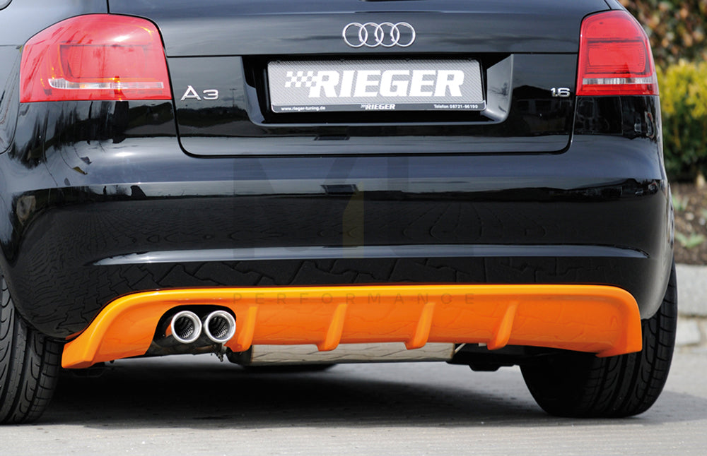 Rieger 00056776 Audi 8P A3 Rear Diffuser 1 | ML Performance EU Car Parts