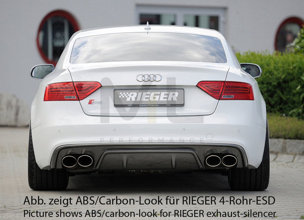 Rieger 00088035 Audi B8 B81 A5 Rear Diffuser 3 | ML Performance EU Car Parts