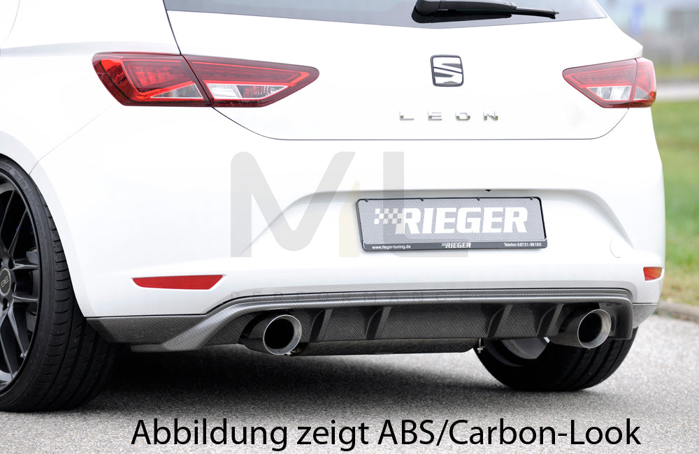 Rieger 00027012 SEAT 5F Leon Rear Diffuser 1 | ML Performance EU Car Parts