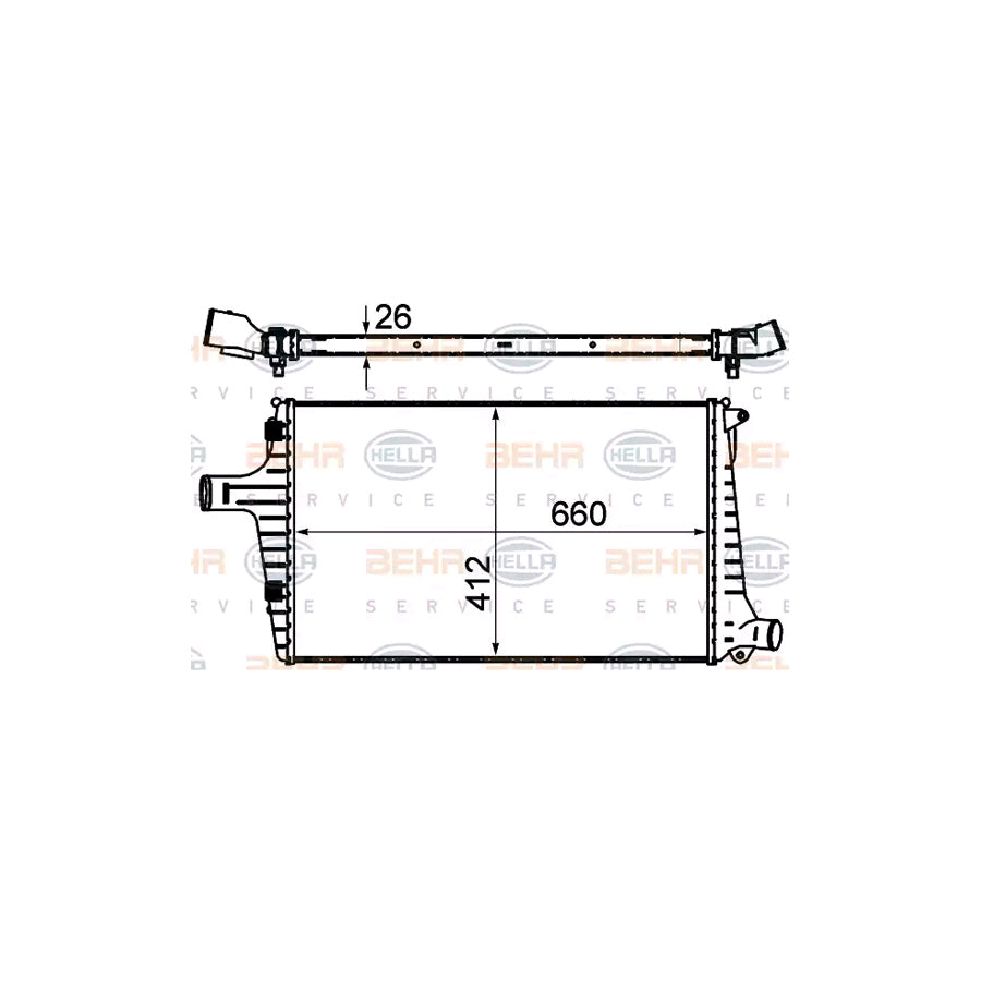 Hella 8ML 376 776-044 Intercooler For Audi A6