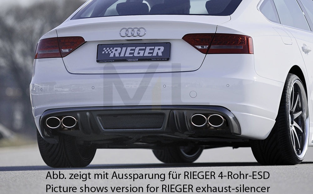 Rieger 00099882 Audi B8 B81 A5 Rear Diffuser 1 | ML Performance EU Car Parts