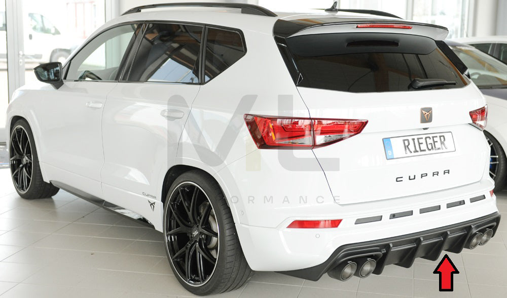 Rieger 00027045 SEAT 5FP Ateca Cupra Rear Diffuser 5 | ML Performance EU Car Parts