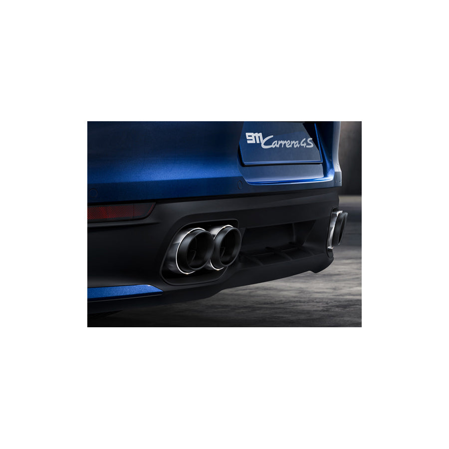 Genuine Porsche Exhaust Sports Tail Pipes, In Silver Porsche Carrera / Targa | ML Performance EU Car Parts