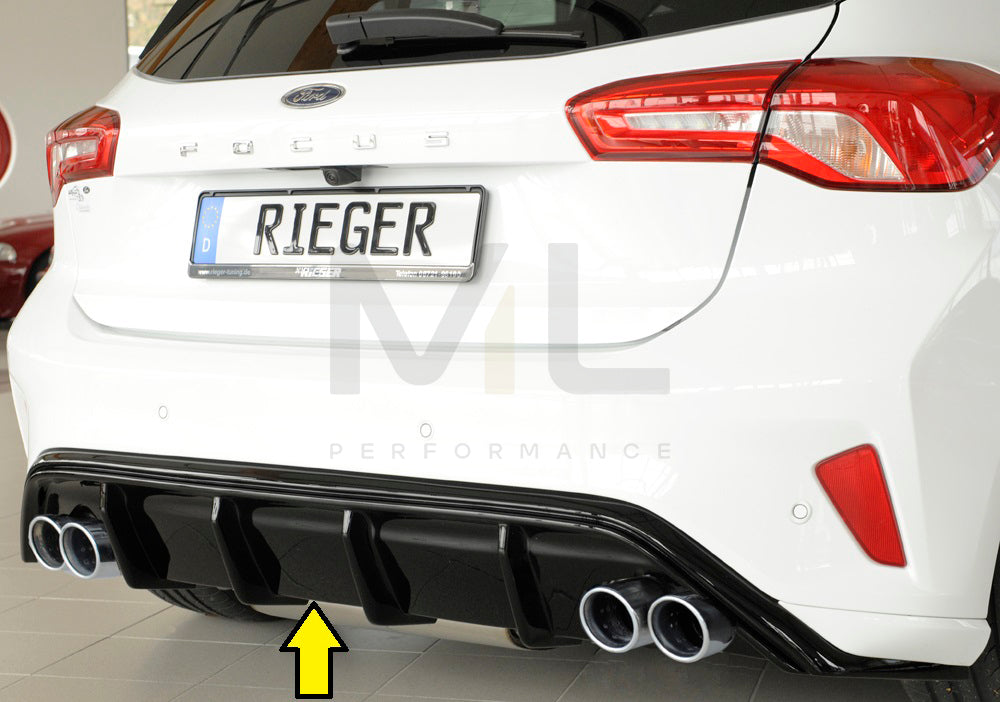 Rieger 00088195 Ford DEH Focus 4 Rear Diffuser (Inc. Focus 4 ST) 1 | ML Performance EU Car Parts