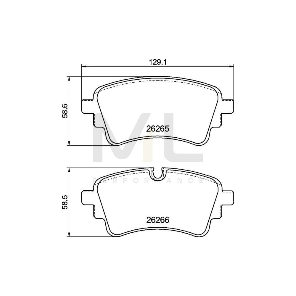 Brembo P 85 185 Brake Pad Set Prepared For Wear Indicator, With Anti-Squeak Plate, With Brake Caliper Screws, With Accessories | ML Performance Car Parts