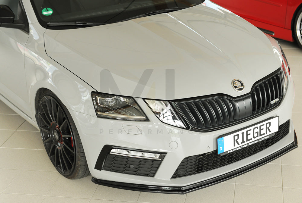 Rieger 00088140 Skoda 5E Octavia RS Front Splitter 6 | ML Performance EU Car Parts