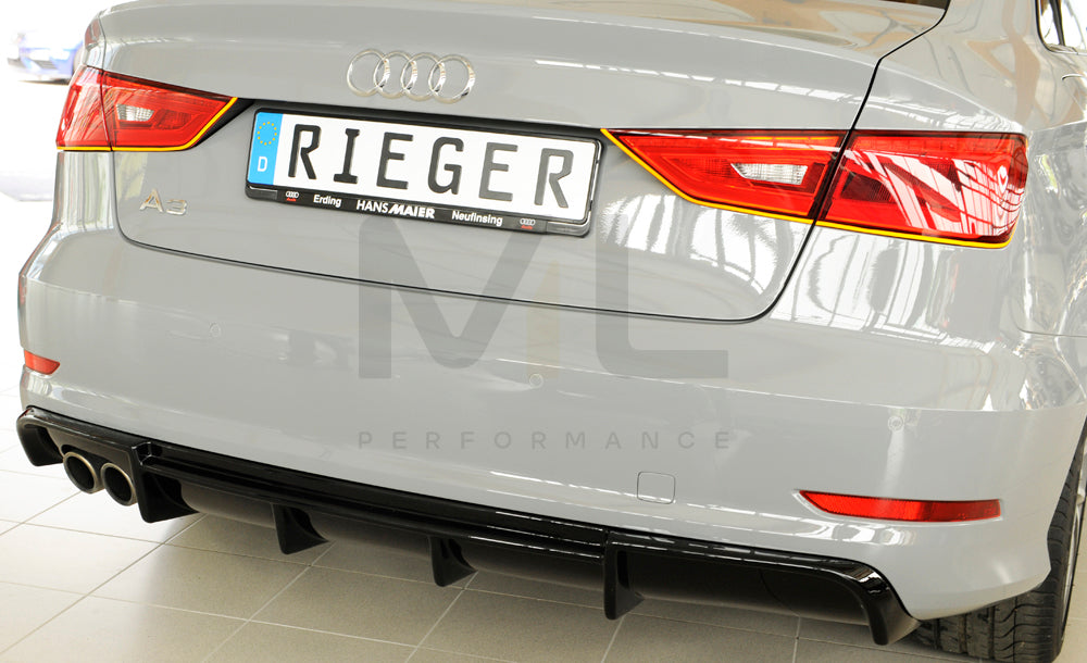 Rieger 00088157 Audi 8V A3 Rear Diffuser 8 | ML Performance EU Car Parts