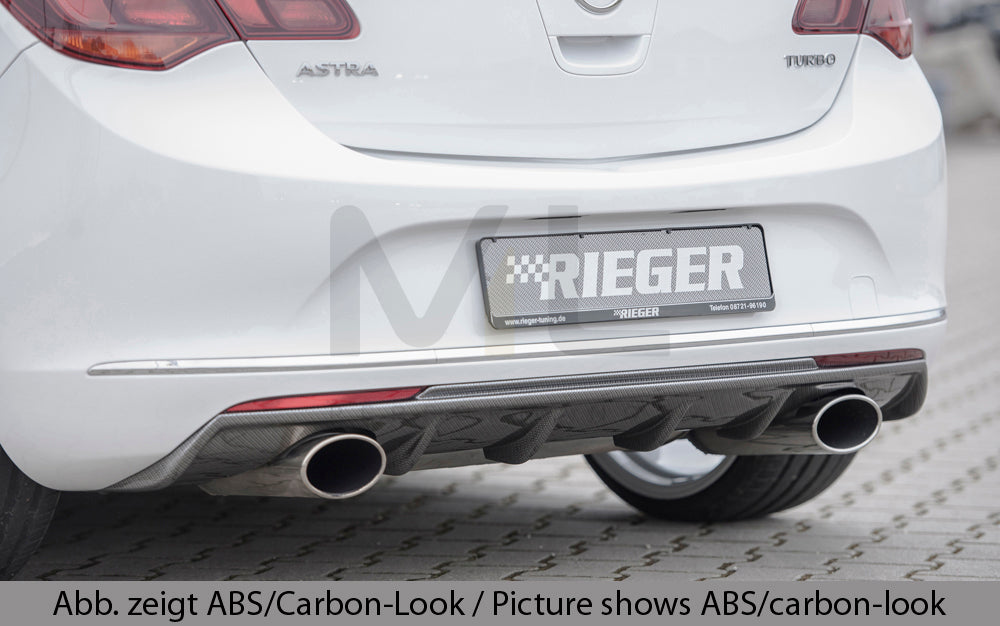 Rieger 00088065 Opel Astra J Rear Diffuser 1 | ML Performance EU Car Parts