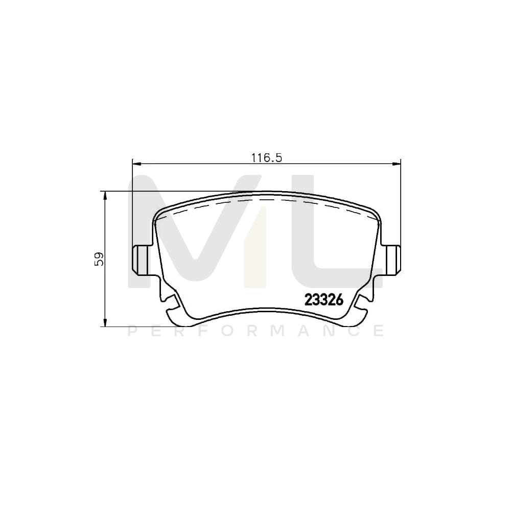 Brembo P 85 143 Brake Pad Set Excl. Wear Warning Contact, With Brake Caliper Screws | ML Performance Car Parts