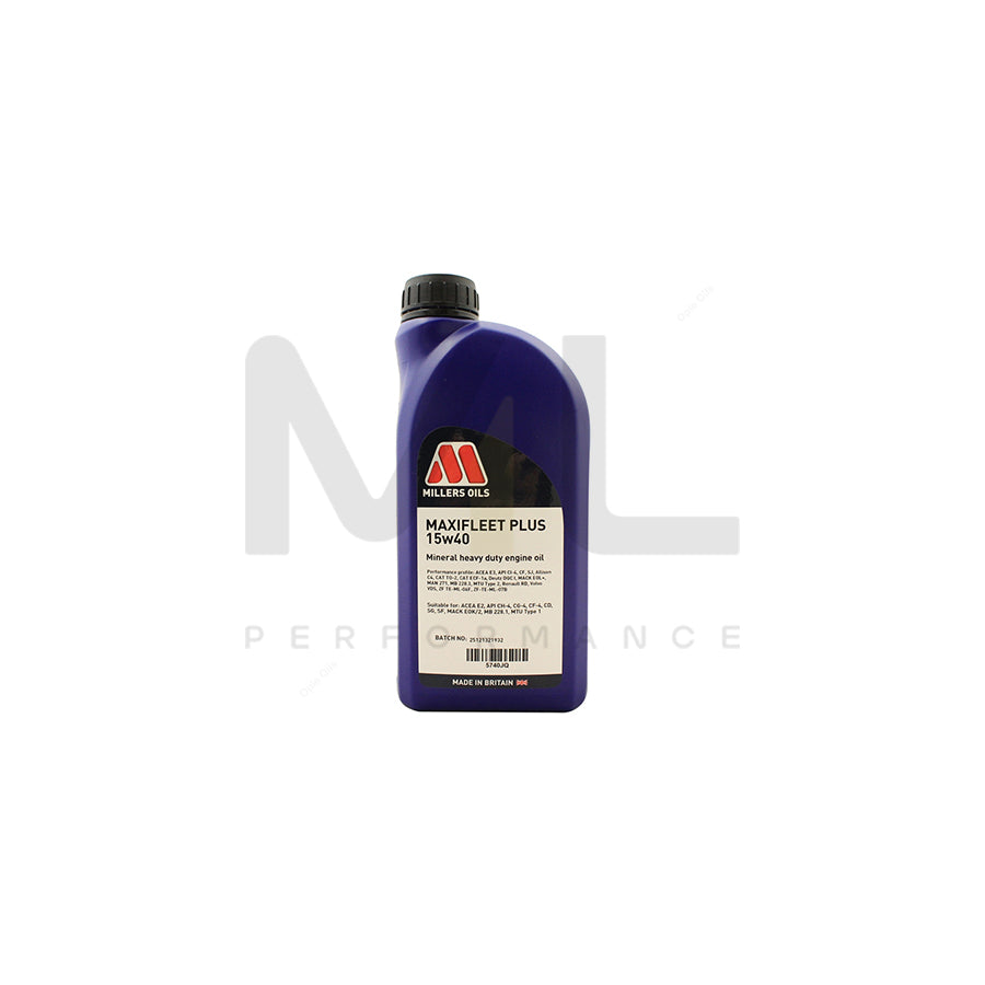 Millers Oils Maxifleet Plus 15w-40 Mineral Engine Oil 1l | Engine Oil | ML Car Parts UK | ML Performance