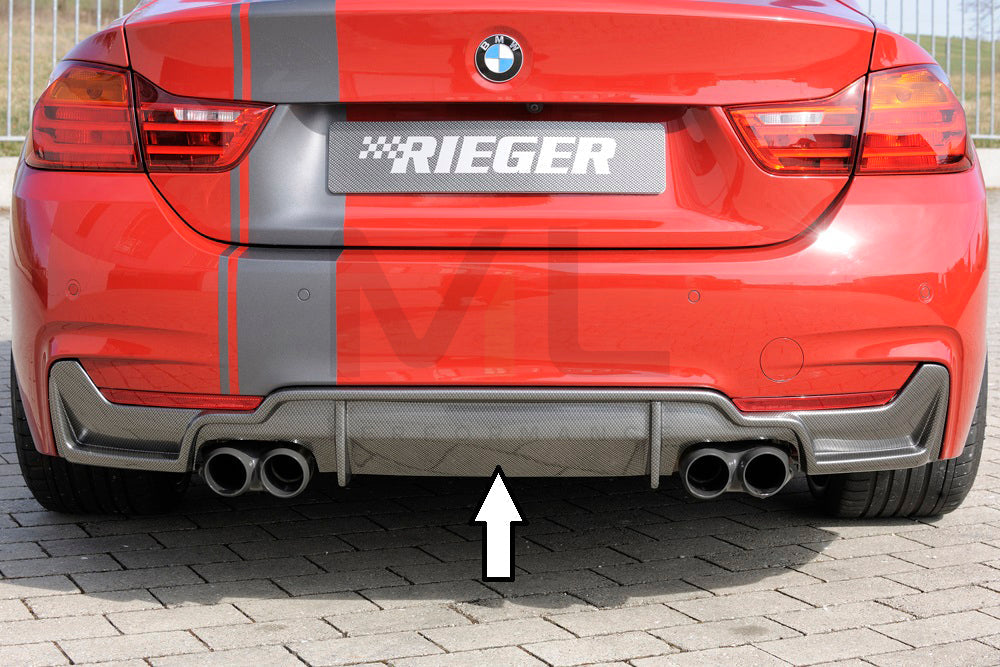 Rieger 00099263 BMW 4 Series F32 F33 F36 Rear Diffuser 1 | ML Performance EU Car Parts