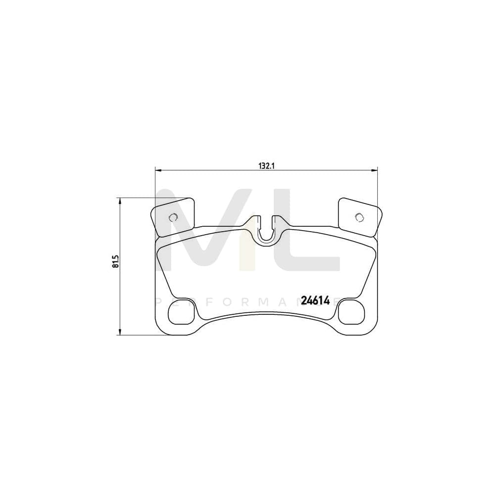 Brembo P 85 103 Brake Pad Set Prepared For Wear Indicator, With Counterweights | ML Performance Car Parts