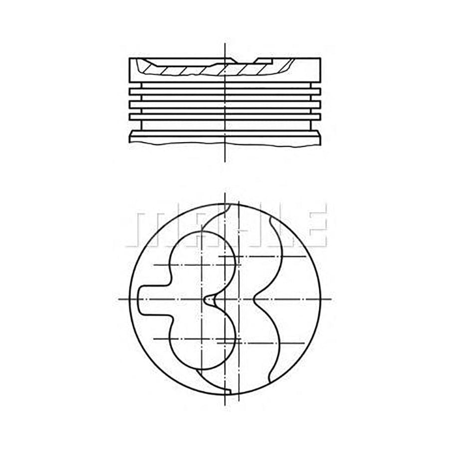 MAHLE ORIGINAL 629 08 00 Piston 86 mm, with piston rings | ML Performance Car Parts