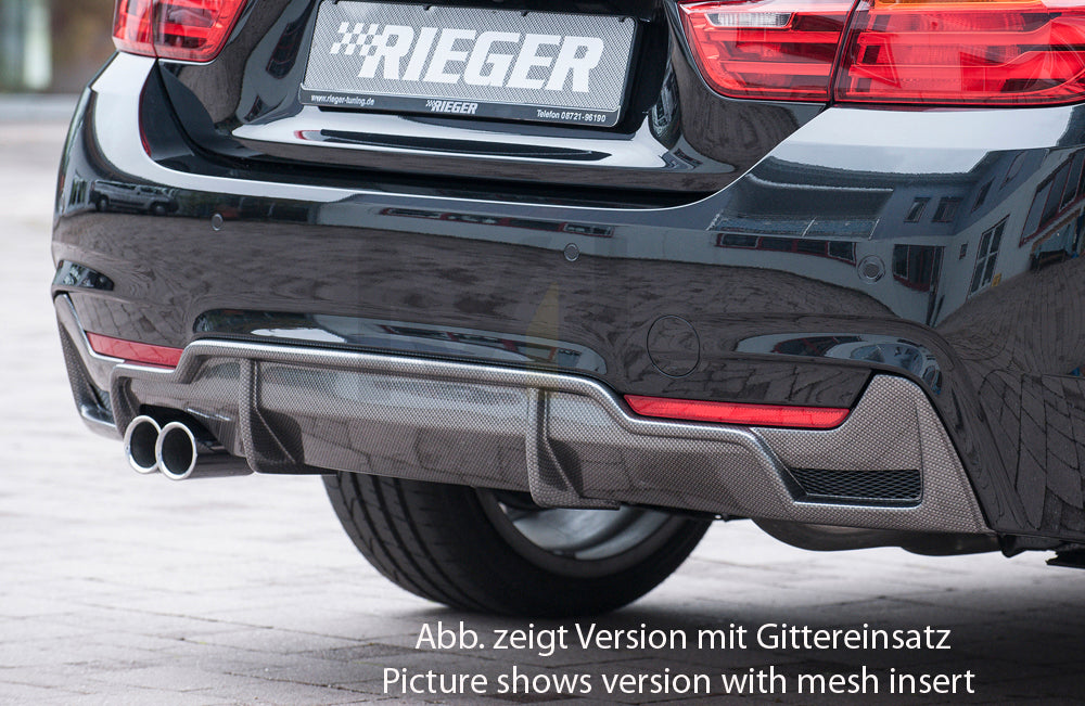 Rieger 00099261 BMW 4 Series F32 F33 F36 Rear Diffuser 5 | ML Performance EU Car Parts