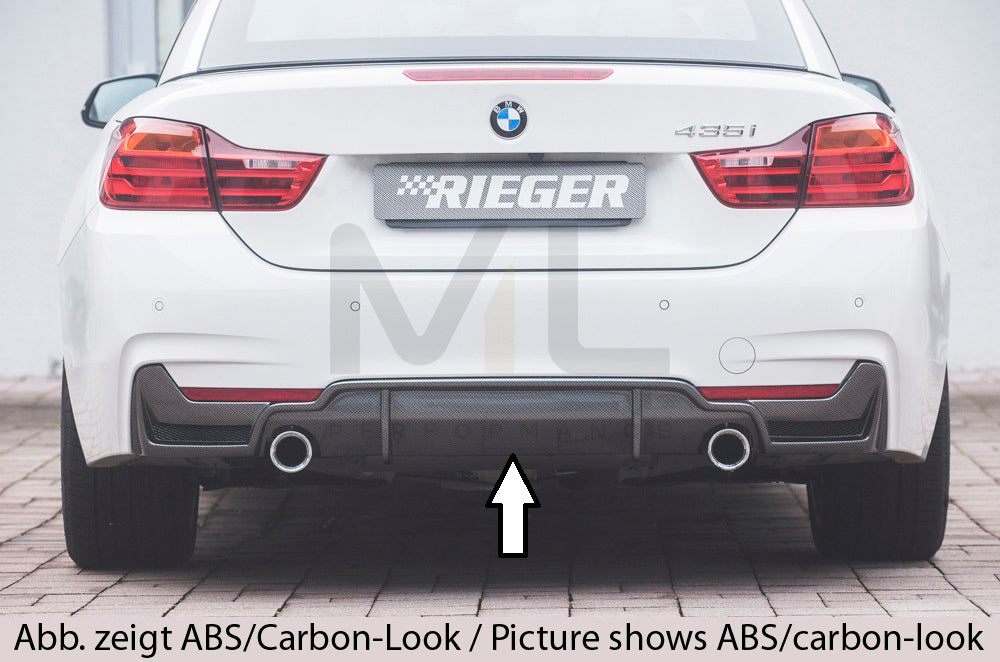 Rieger 00088072 BMW 4 Series F32 F33 F36 Rear Diffuser 1 | ML Performance EU Car Parts