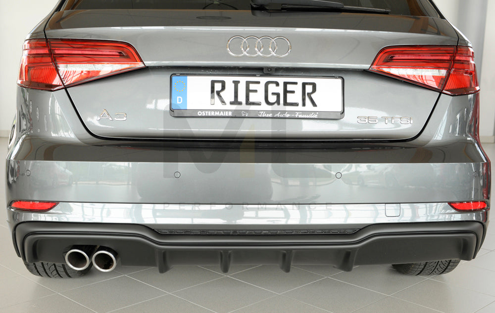 Rieger 00056820 Audi 8V A3 Rear Diffuser 7 | ML Performance EU Car Parts