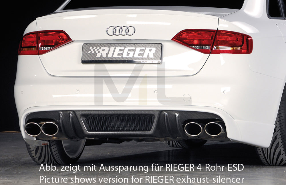 Rieger 00099080 Audi B8 B81 A4 Rear Diffuser 1 | ML Performance EU Car Parts