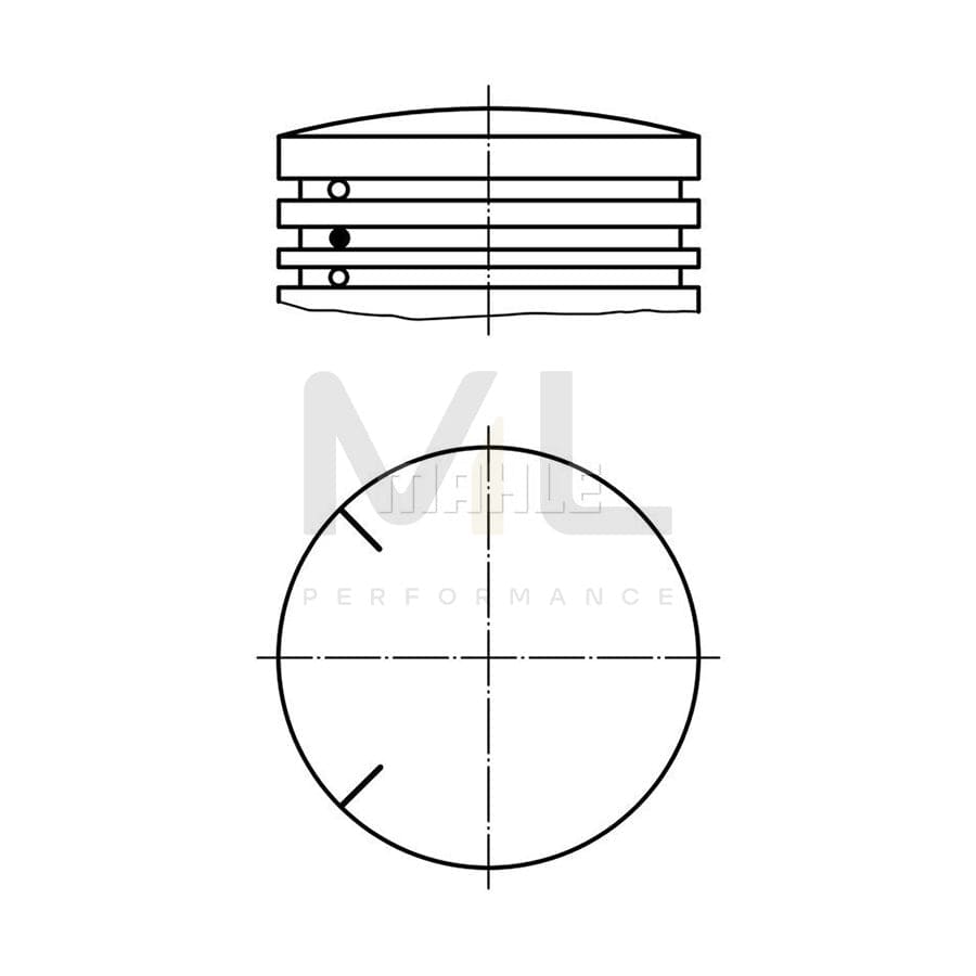 MAHLE ORIGINAL 535 PI 00100 000 Piston for TRABANT P 601 72,0 mm, without cooling duct | ML Performance Car Parts