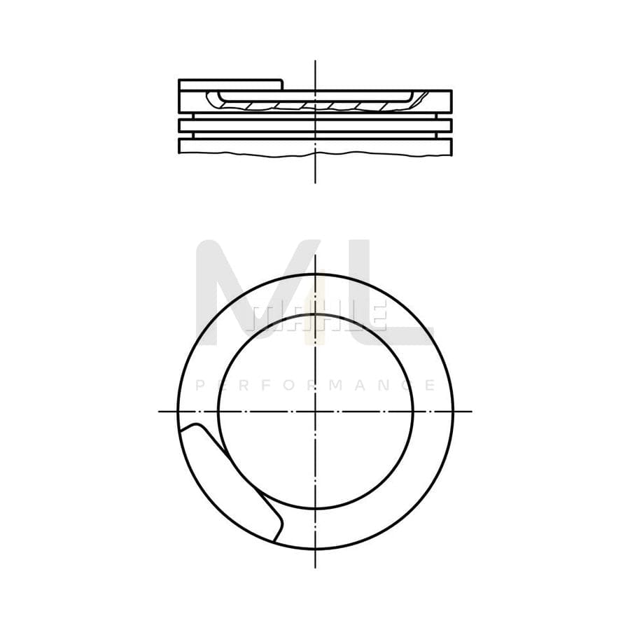 MAHLE ORIGINAL 011 08 12 Piston 80,0 mm, without cooling duct | ML Performance Car Parts