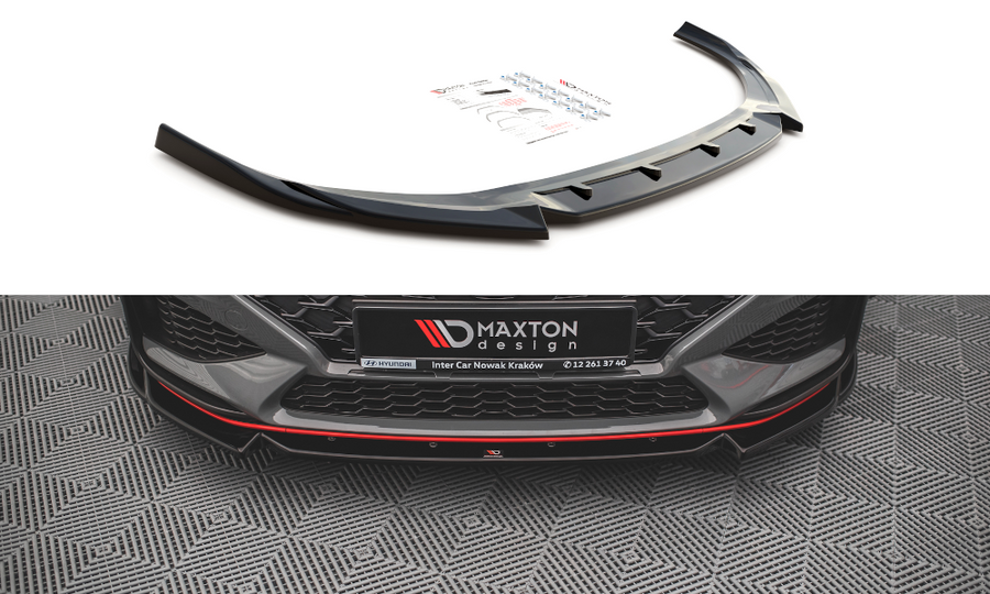 Maxton Design HY-I30-3F-N-FD2T Front Splitter V.2 Hyundai I30N MK3 Facelift Hatchback / Fastback | ML Performance UK Car Parts