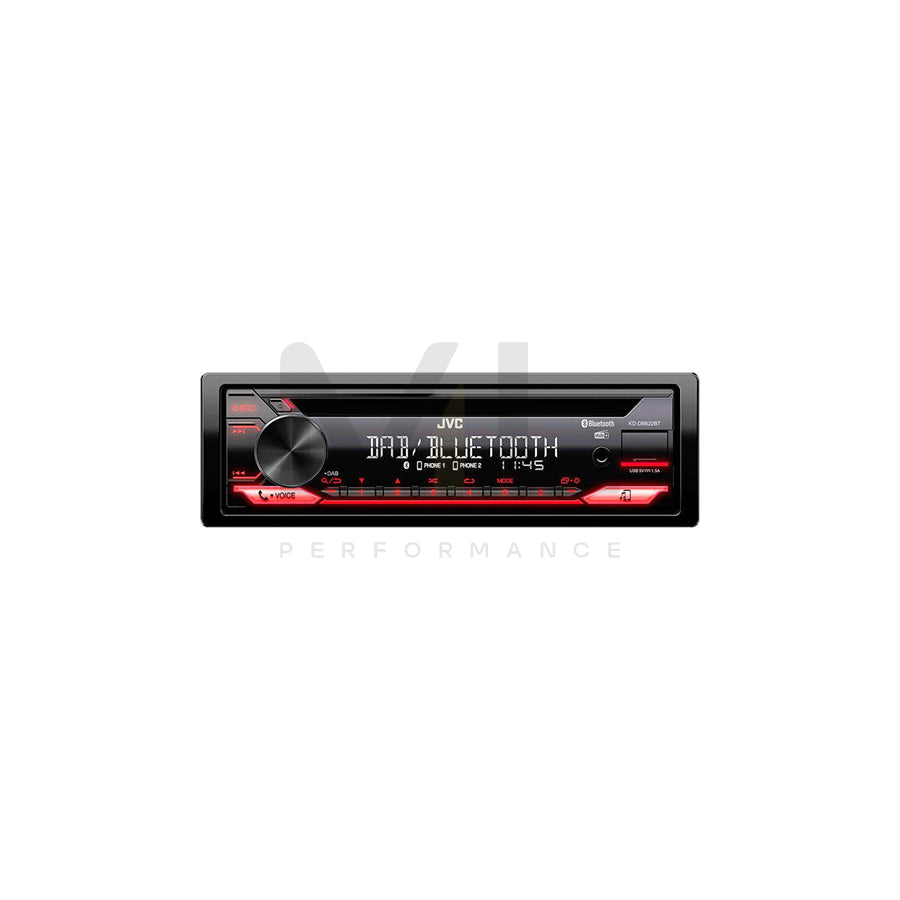 JVC KD-DB622BT Car stereo 1 DIN, Made for Android, Made for iPod/iPhone, 12V, CD, FLAC, MP3, WAV, WMA | ML Performance Car Parts