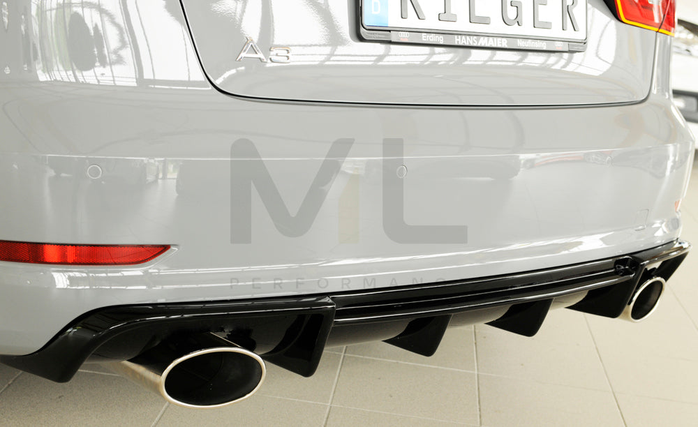 Rieger 00088159 Audi 8V Rear Diffuser (A3 & S3) 7 | ML Performance EU Car Parts