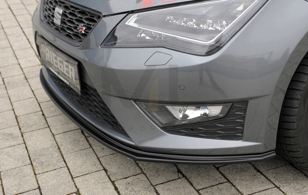 Rieger 00027022 SEAT 5F Front Splitter (Leon FR & Leon Cupra) 3 | ML Performance EU Car Parts