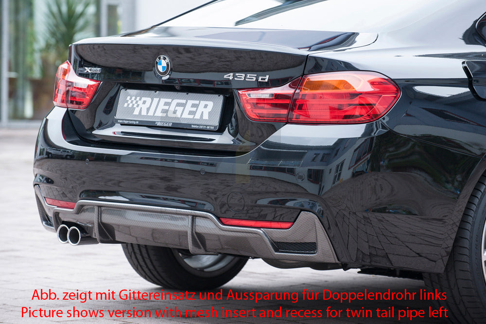 Rieger 00099260 BMW 4 Series F32 F33 F36 Rear Diffuser 7 | ML Performance EU Car Parts