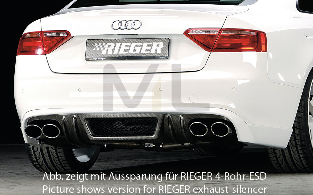 Rieger 00099077 Audi B8 B81 A5 Rear Diffuser 1 | ML Performance EU Car Parts