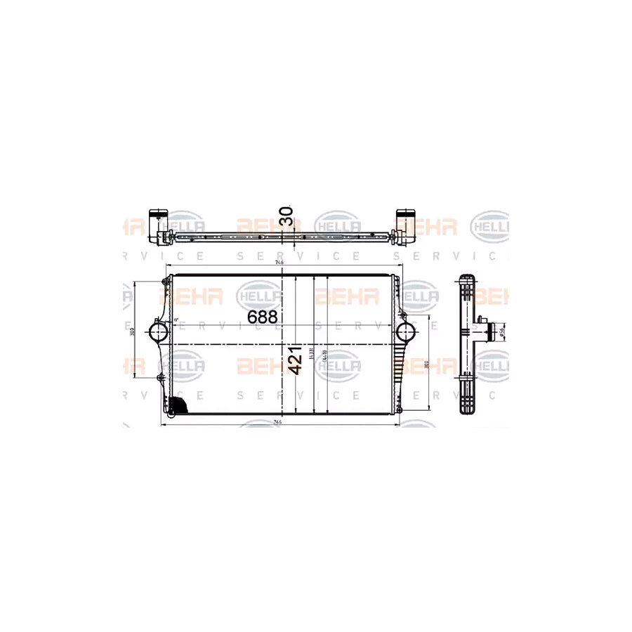 Hella 8ML 376 988-564 Intercooler