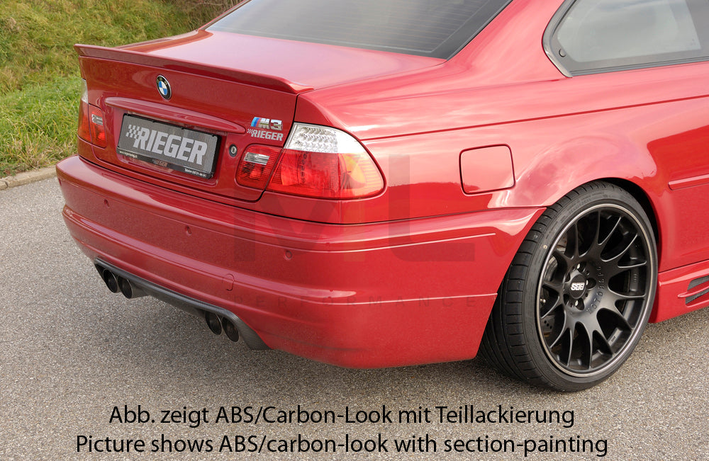 Rieger 00050242 BMW 3 Series E46 M3 Rear Diffuser 4 | ML Performance EU Car Parts