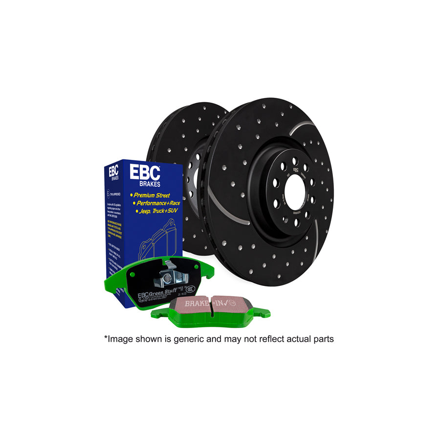 EBC PD11KF204 Lexus LS400 (XF20) Greenstuff Front Brake Pad & GD Disc Kit 1 | ML Performance UK Car Parts