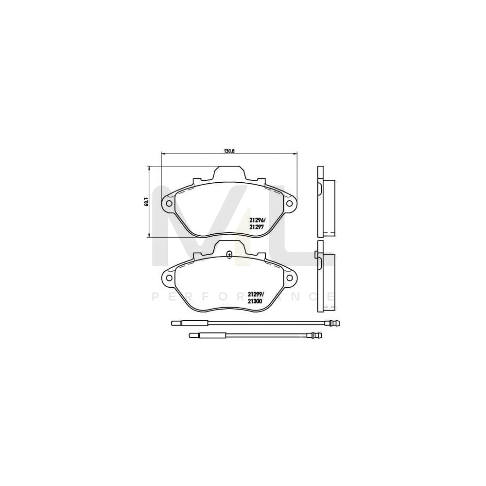 Brembo P 61 036 Brake Pad Set For Citroën Xm | ML Performance Car Parts