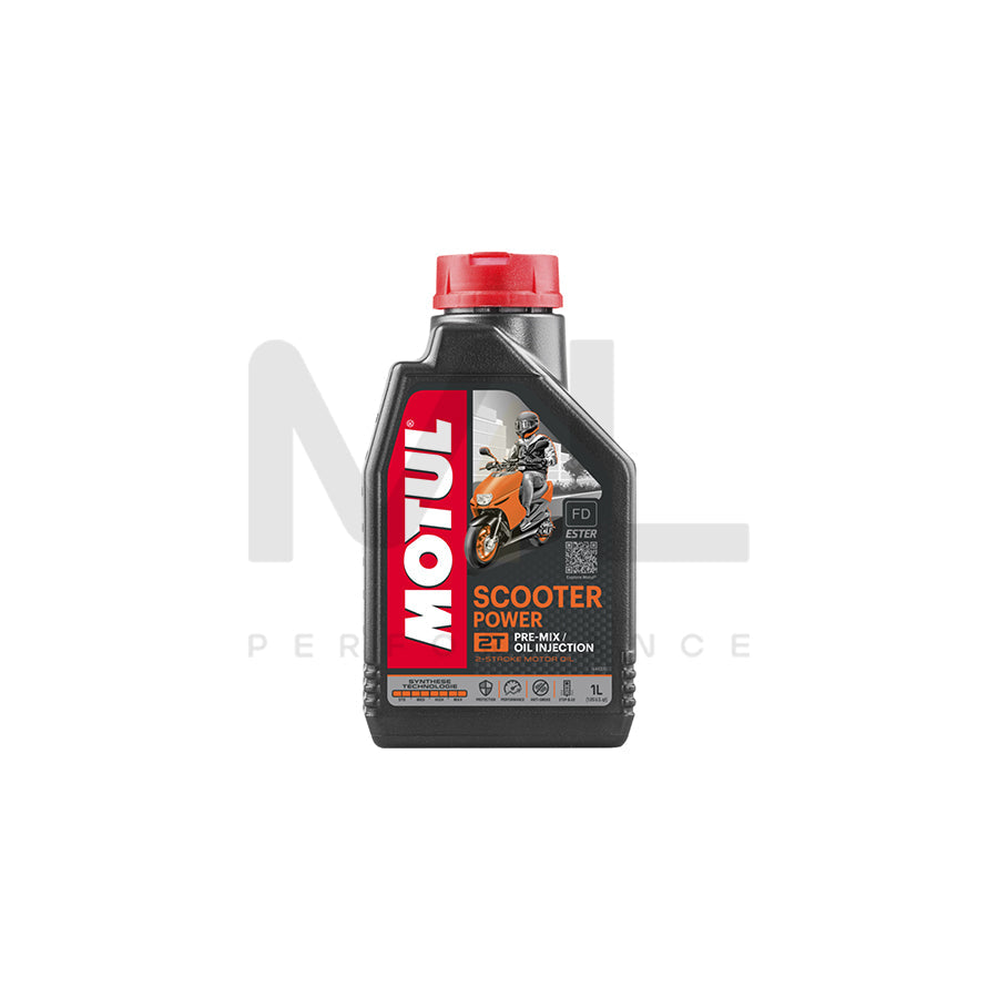 Motul Scooter Power 2T Fully Synthetic Premix & Injector Engine Oil 1l | Engine Oil | ML Car Parts UK | ML Performance