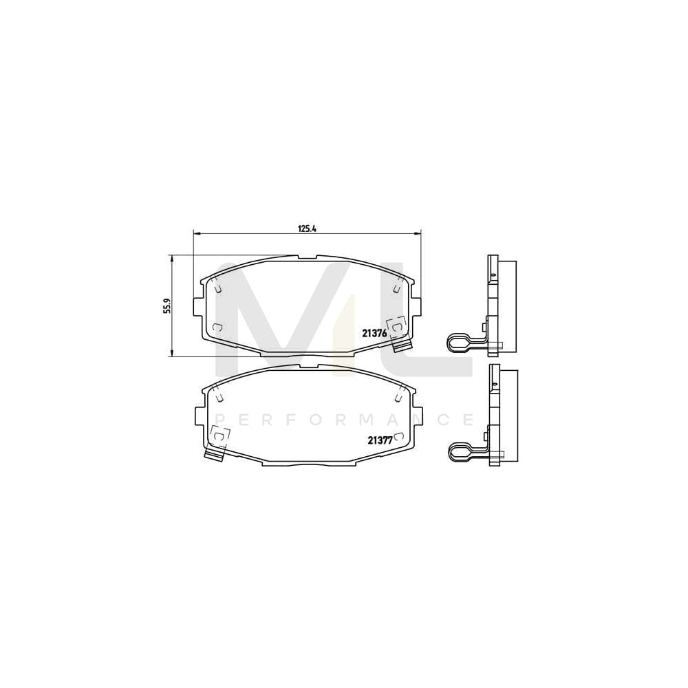 Brembo P 83 020 Brake Pad Set For Toyota Supra Iii (A70) With Acoustic Wear Warning | ML Performance Car Parts